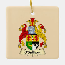 O'Sullivan Family Coat of Arms Ceramic Ornament 