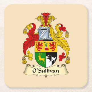 O'Sullivan Family Coat of Arms Paper Coaster  Underlägg Papper Kvadrat