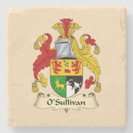 O'Sullivan Family Coat of Arms Stone Coaster  Stenunderlägg