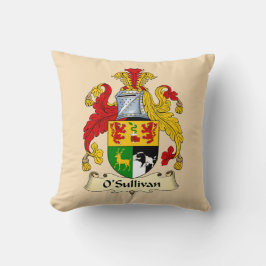 O'Sullivan Family Coat of Arms Throw Pillow Kudde