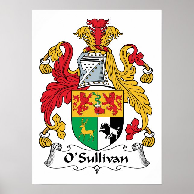O'Sullivan Family Crest Poster (Framsidan)
