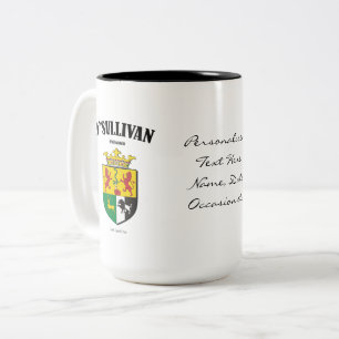 O'Sullivan Family Crest, Translation & Meaning Två-Tonad Mugg