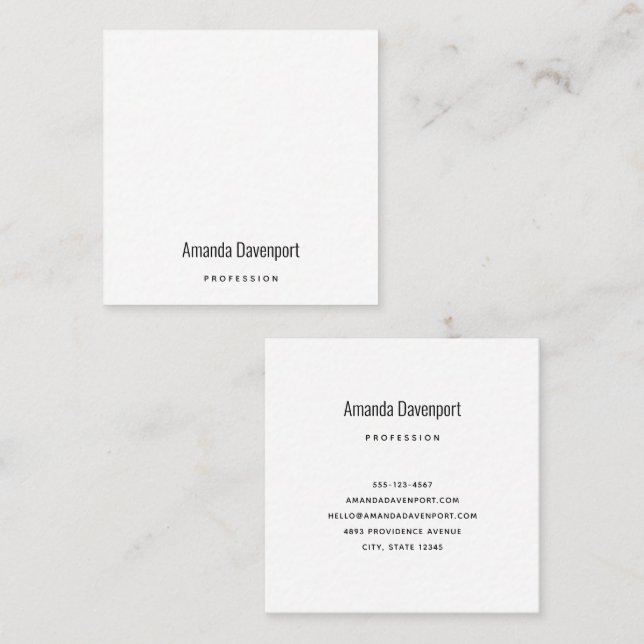 Oswald Light + Dongle Business Template Fyrkantigt Visitkort (Fram/baksida)