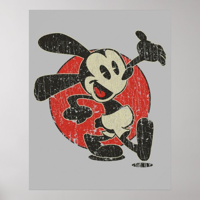 Oswald The Lucky Rabbit Behålla Walking 1927 Poster (Framsidan)