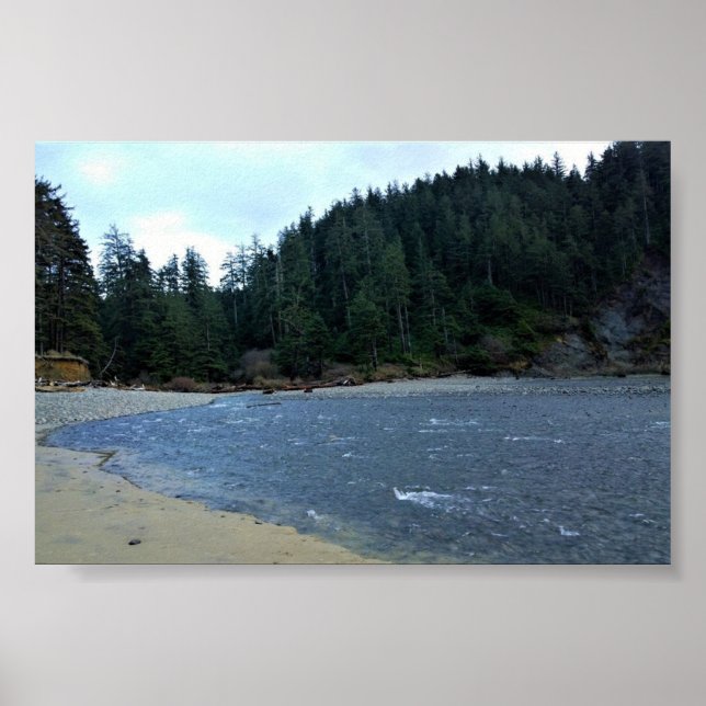 Oswald Väster State Park, Oregon Kusten Poster (Framsidan)