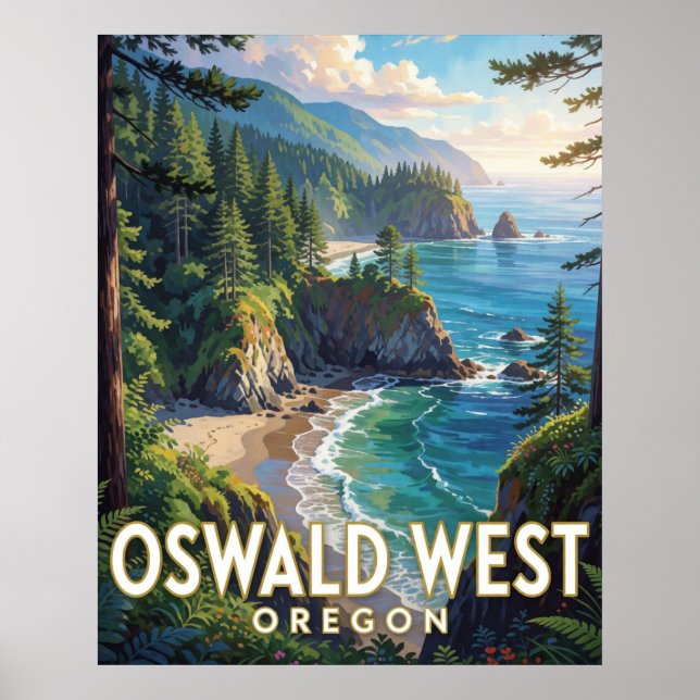 Oswald West State Park — Oregon Poster (Framsidan)