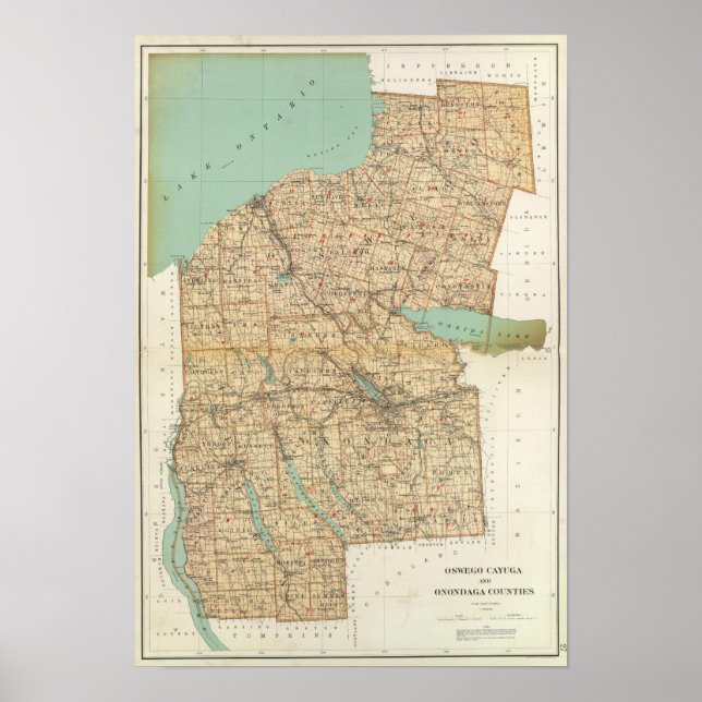 Oswego, Cayuga, Onondaga-grevskapen Poster (Framsidan)