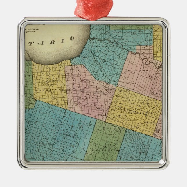 Oswego County Julgransprydnad Metall (Framsidan)