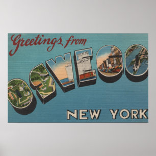 Oswego New York - stora brevplatser Poster