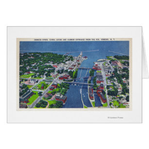 Oswego River, Locks, Harbor Entrance Hälsningskort