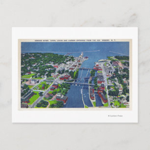 Oswego River, Locks, Harbor Entrance Vykort