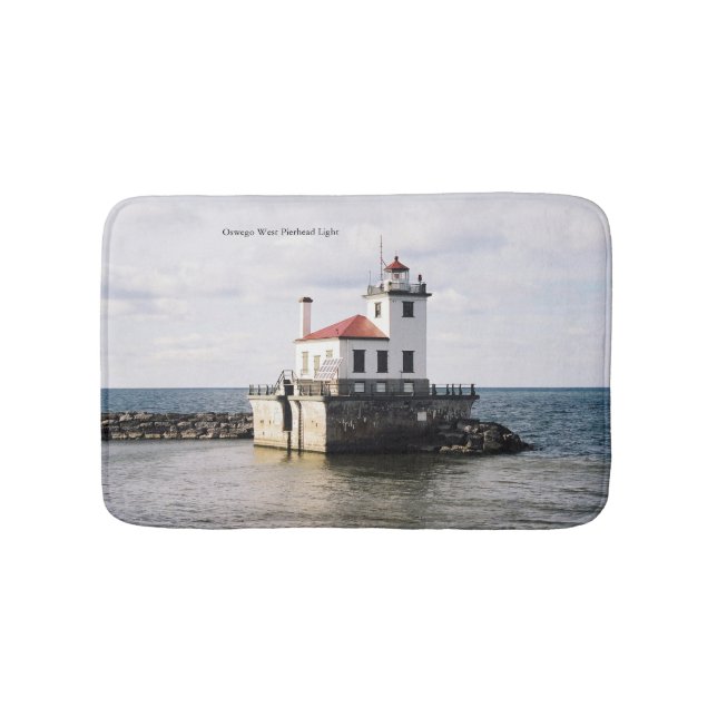 Oswego Väster Pierhead Light bathmat Badrumsmatta (Framsidan)