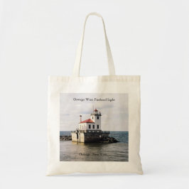 Oswego Väster Pierhead Light tote bag Tygkasse