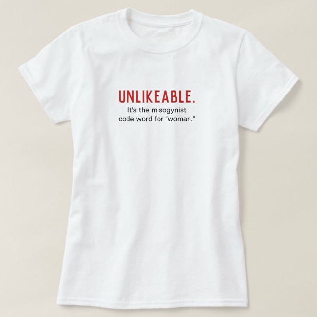Osympatisk kvinnlig kvinnlig kvinnlig kvinnofientl t shirt (Design framsida)