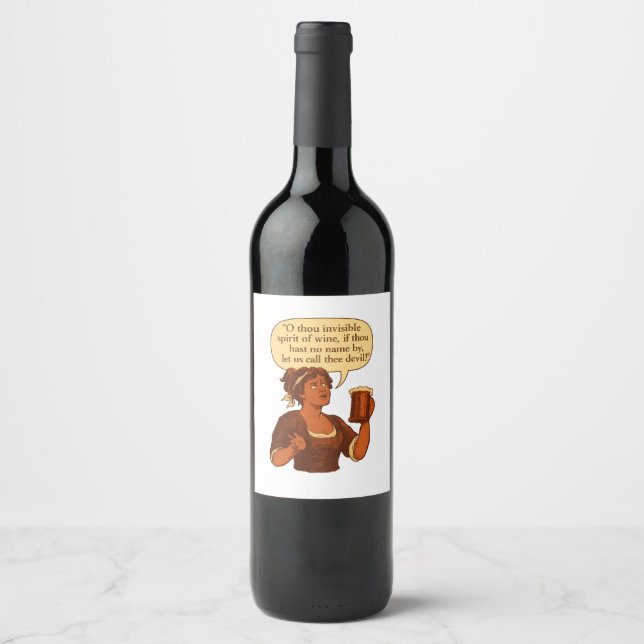 Osynlig ande - Vin Vinflaska Etikett (Framsida)