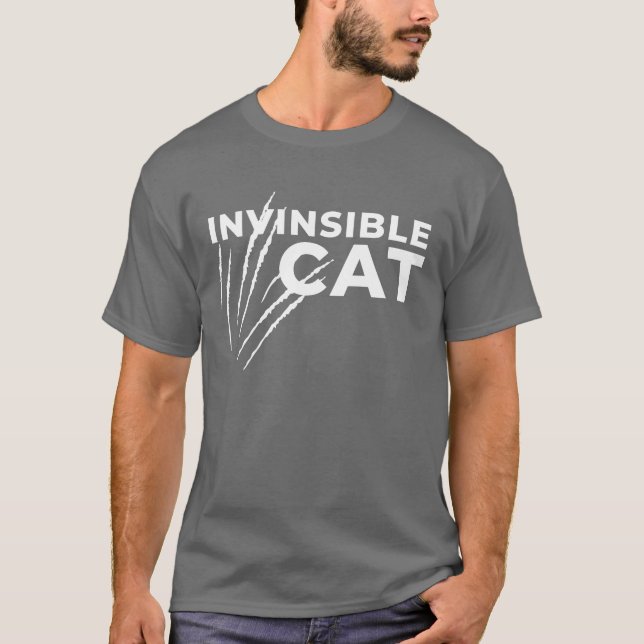 Osynlig Cat-pojke T Shirt (Framsida)