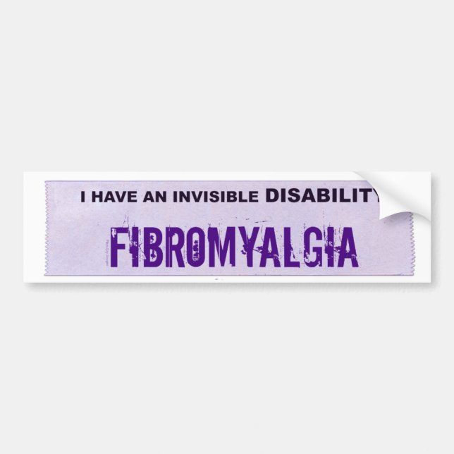 Osynlig handikappbildekal för FIBROMYALGIA Bildekal (Framsidan)