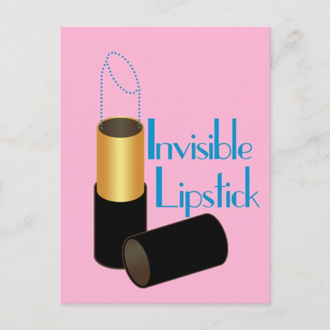 Osynlig läppstift vykort (Framsida)