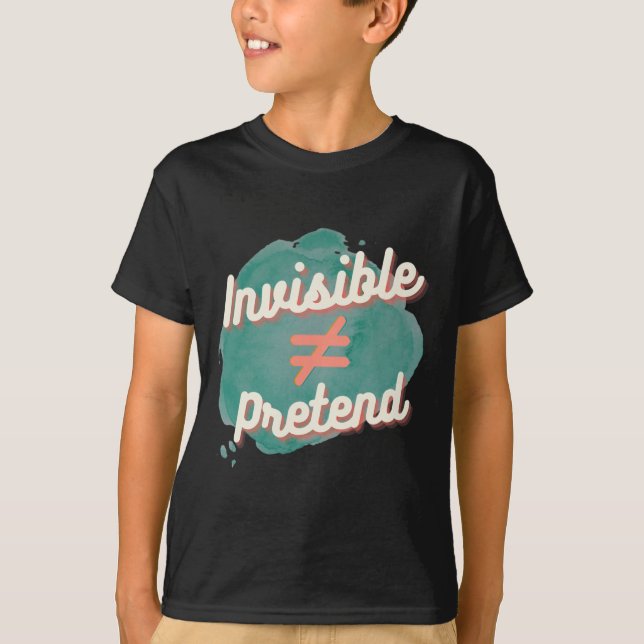 Osynlig matchar inte förhärskande - kronisk disabi t shirt (Framsida)