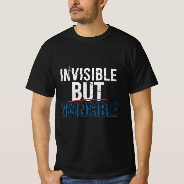 Osynlig men Oövervinnerlig Endometriosis T-shirt (Framsida)