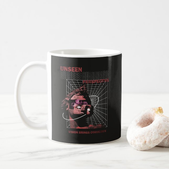 Osynlig Perspektiv Brutalist Streetwear Design Kaffemugg (Med munk)