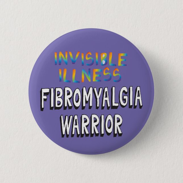 Osynlig sjukdom Fibromyalgi Warrior nål badge (Framsida)