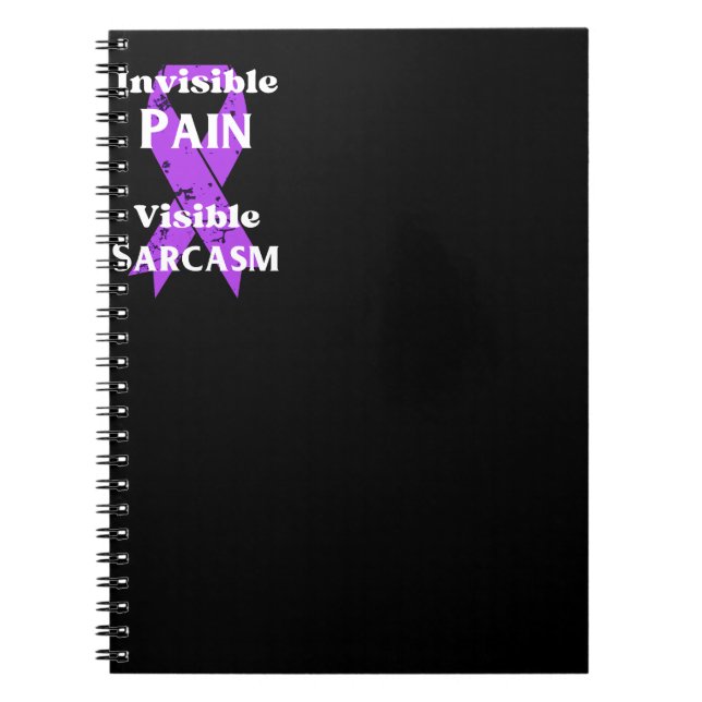 Osynlig smärta Sarkastic Anteckningsbok (Framsidan)