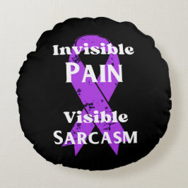 Osynlig smärta Sarkastic Rund Kudde