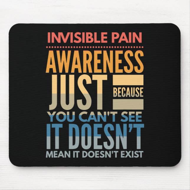 Osynlig smärtmedvetenhet - Fibromyalgia Chronic Fa Musmatta (Framsidan)