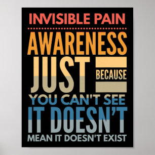 Osynlig smärtmedvetenhet - Fibromyalgia Chronic Fa Poster