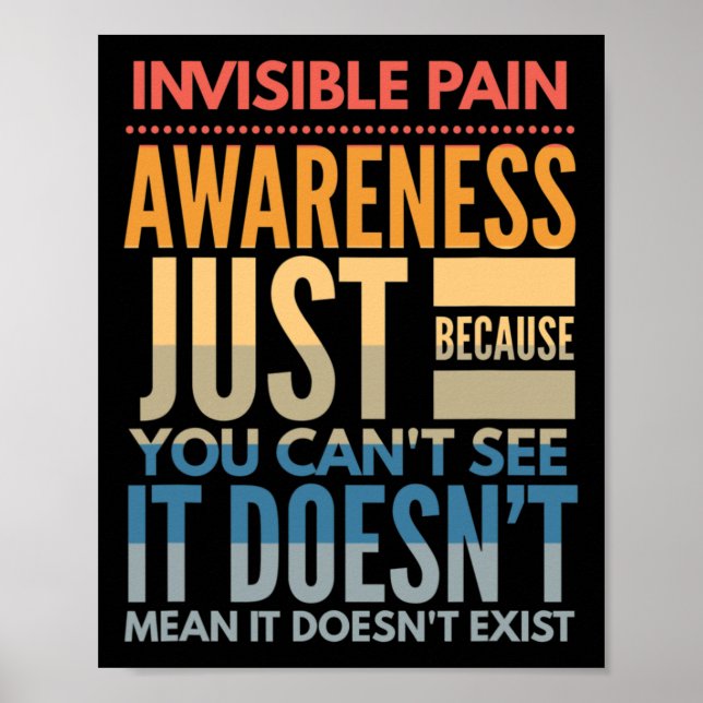 Osynlig smärtmedvetenhet - Fibromyalgia Chronic Fa Poster (Framsidan)