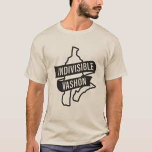 Osynlig svart logotyp av Vashon (lätta skjortor) T Shirt