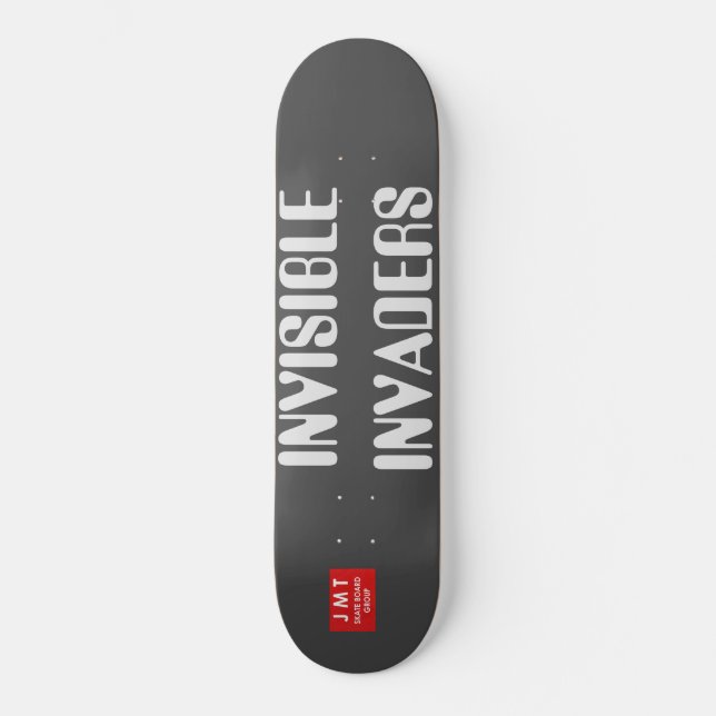 OSYNLIGA INVADERARE/JMT-Skateboardor Mini Skateboard Bräda 18,5 Cm (Framsida)