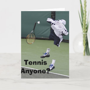 Osynligt tennisfödelsedagkort kort