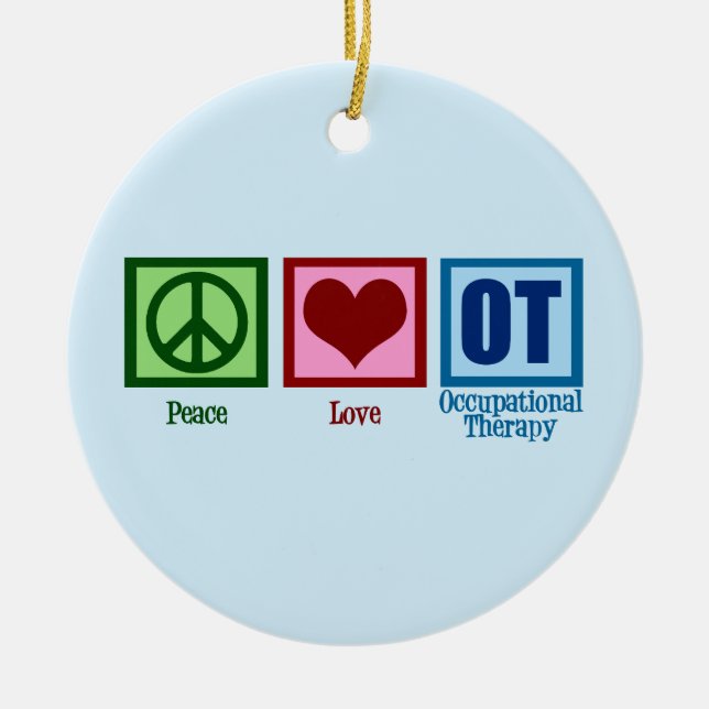 OT-blått Julgransprydnad Keramik (Framsidan)