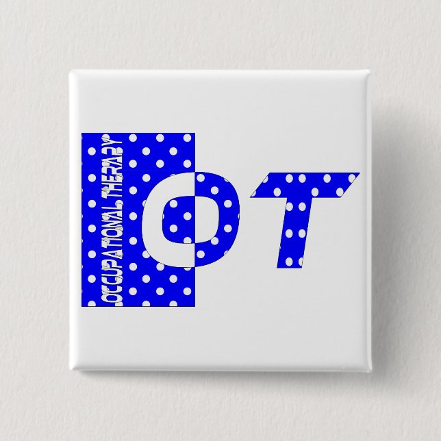 OT-blått och vit Knapp (Framsida)