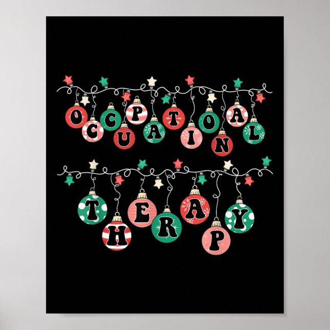 Ot Christmas Occupational Therapy Therast Ot Merry Poster (Framsidan)