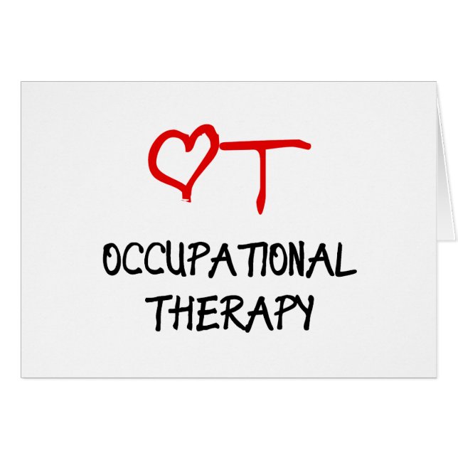 OT-hjärta Hälsningskort (Framsidan Horizontal)