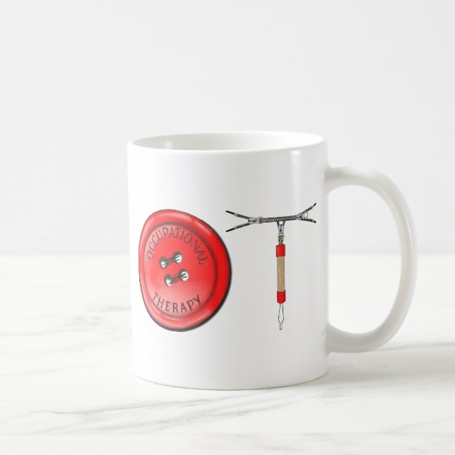 OT-knapp och Zipper-knapp Kaffemugg (Höger)