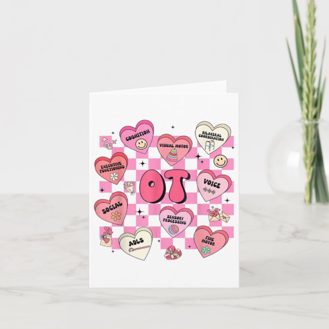 Ot Valentines day Hjärtbehandling OT Kort (Framsida)