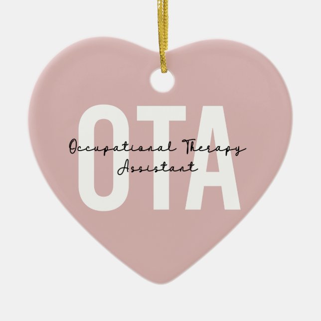 OTA Assistant-gåvor för yrkesmässig behandling Julgransprydnad Keramik (Framsidan)