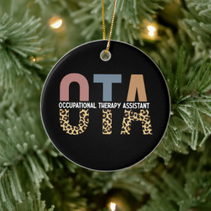 OTA Assistant Gift för arbetsrelaterad behandling Julgransprydnad Keramik