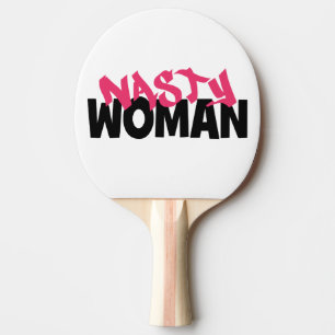 Otäck kvinna (anti-trumf) pingisracket