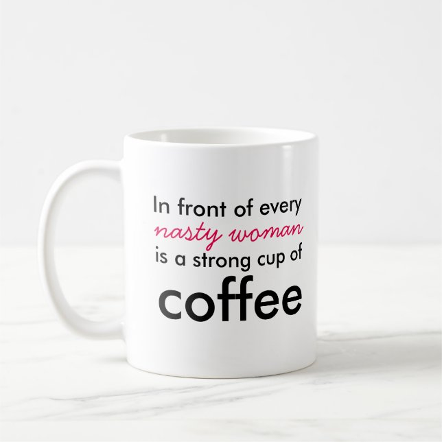 Otäck kvinna kaffemugg (Vänster)