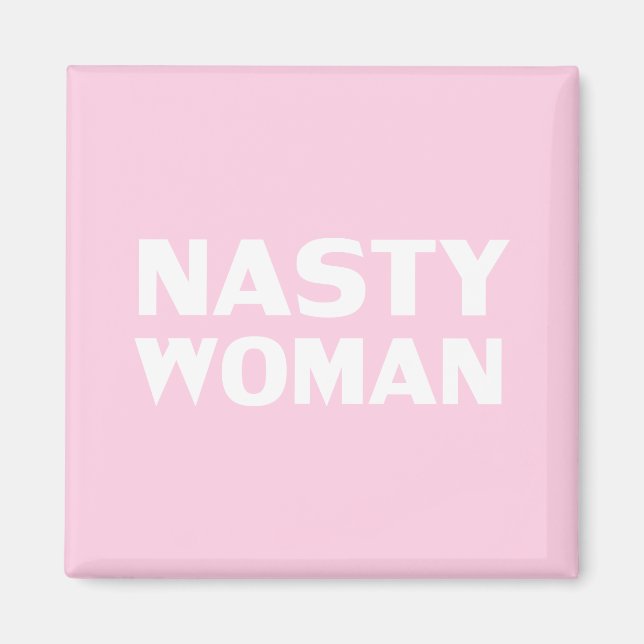 "otäck kvinna" ljusare rosa vit magnet (Framsidan)