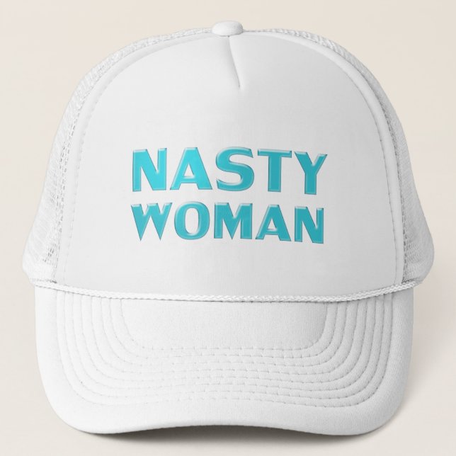 "otäcka kvinnor" turkos ljusblått vitt keps (Framsida)