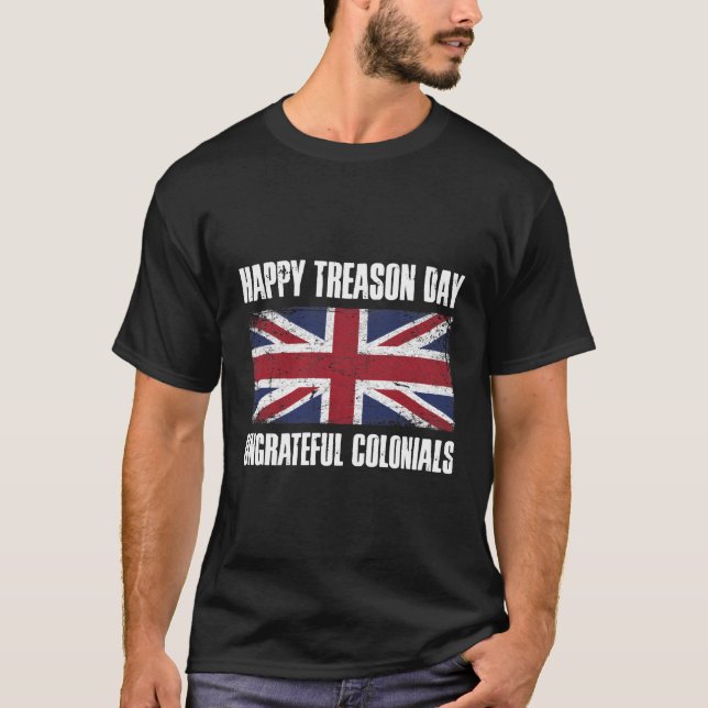 Otacksamma kolonialdagar i lycklig t shirt (Framsida)