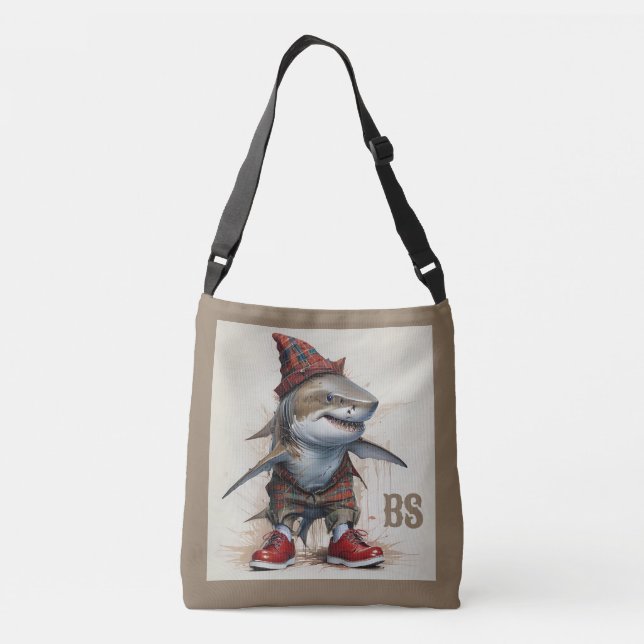 otäckt haj i Scottish Disguise - tartanhaj Axelväska (Baksida)