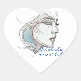 Otäckt Hjärtformat Klistermärke