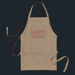 "otäckt kvinna" röd brev förkläde<br><div class="desc">"otäckt kvinna" röd brev Vuxen Apron</div>